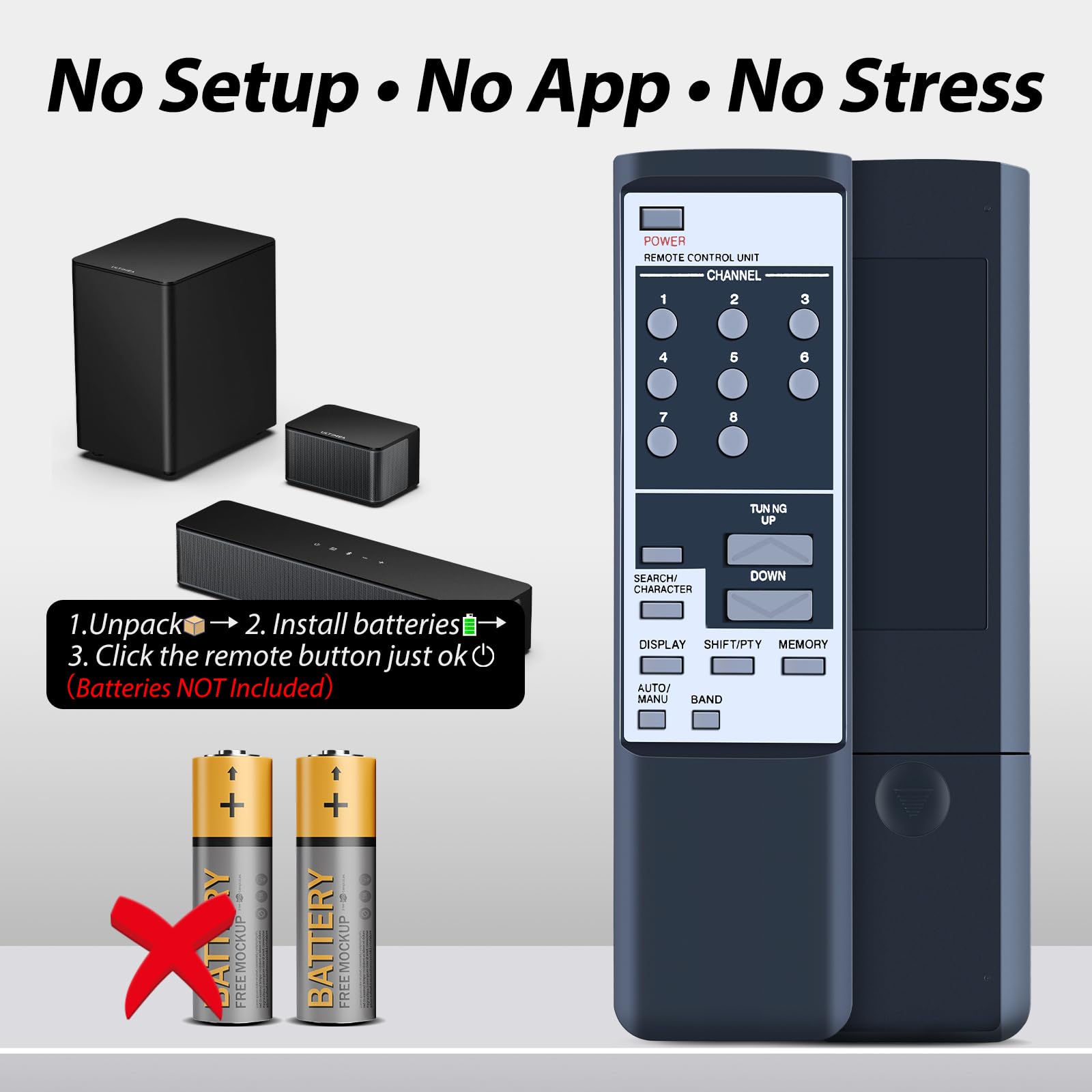 Amazon | RC-824リモコン交換用 DENON AM-FMステレオチューナー TU